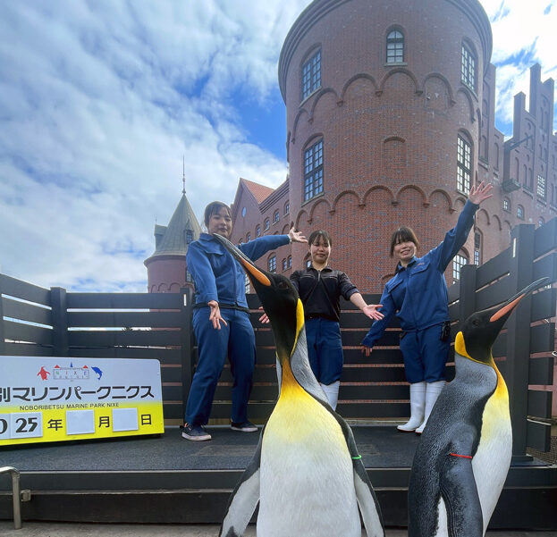 ペンギンと一緒に記念写真!