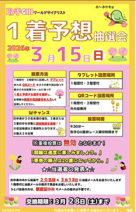 １着予想抽選会