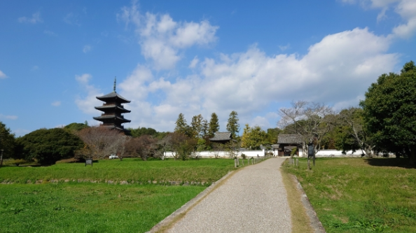 吉備路サイクリング　春の気配かおる備中国分寺五重塔