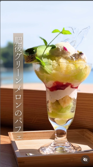 初夏のメロンパフェ（肥後グリーンメロン）販売開始！