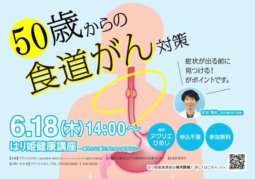 はり姫健康講座（50歳からの食道がん対策）