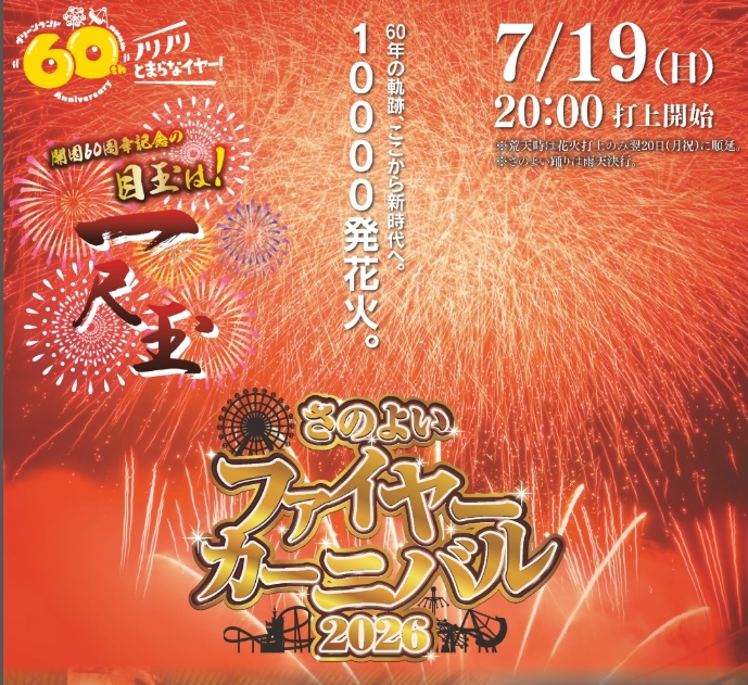 さのよいファイヤーカーニバル2026