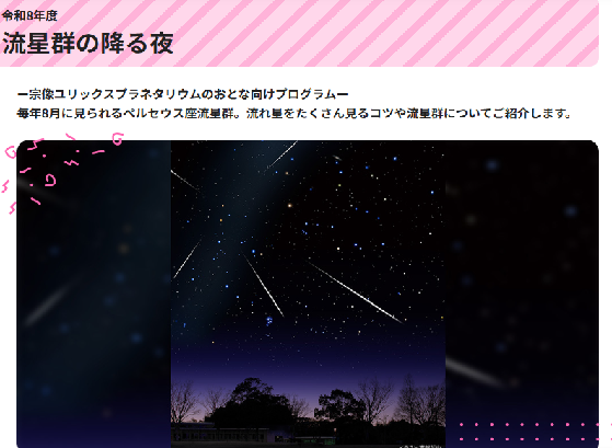 流星群の降る夜