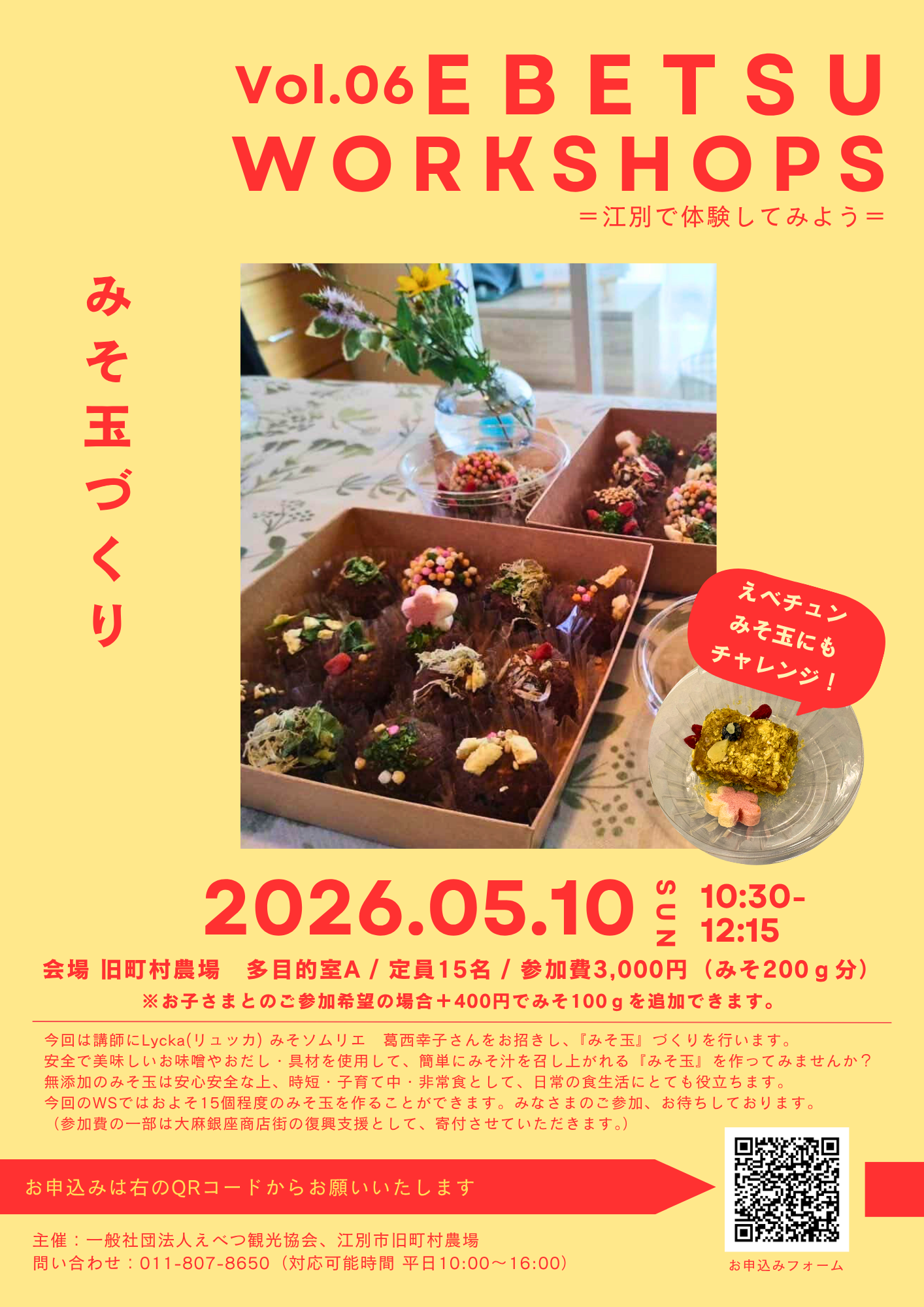 ワークショップ「みそ玉づくり」