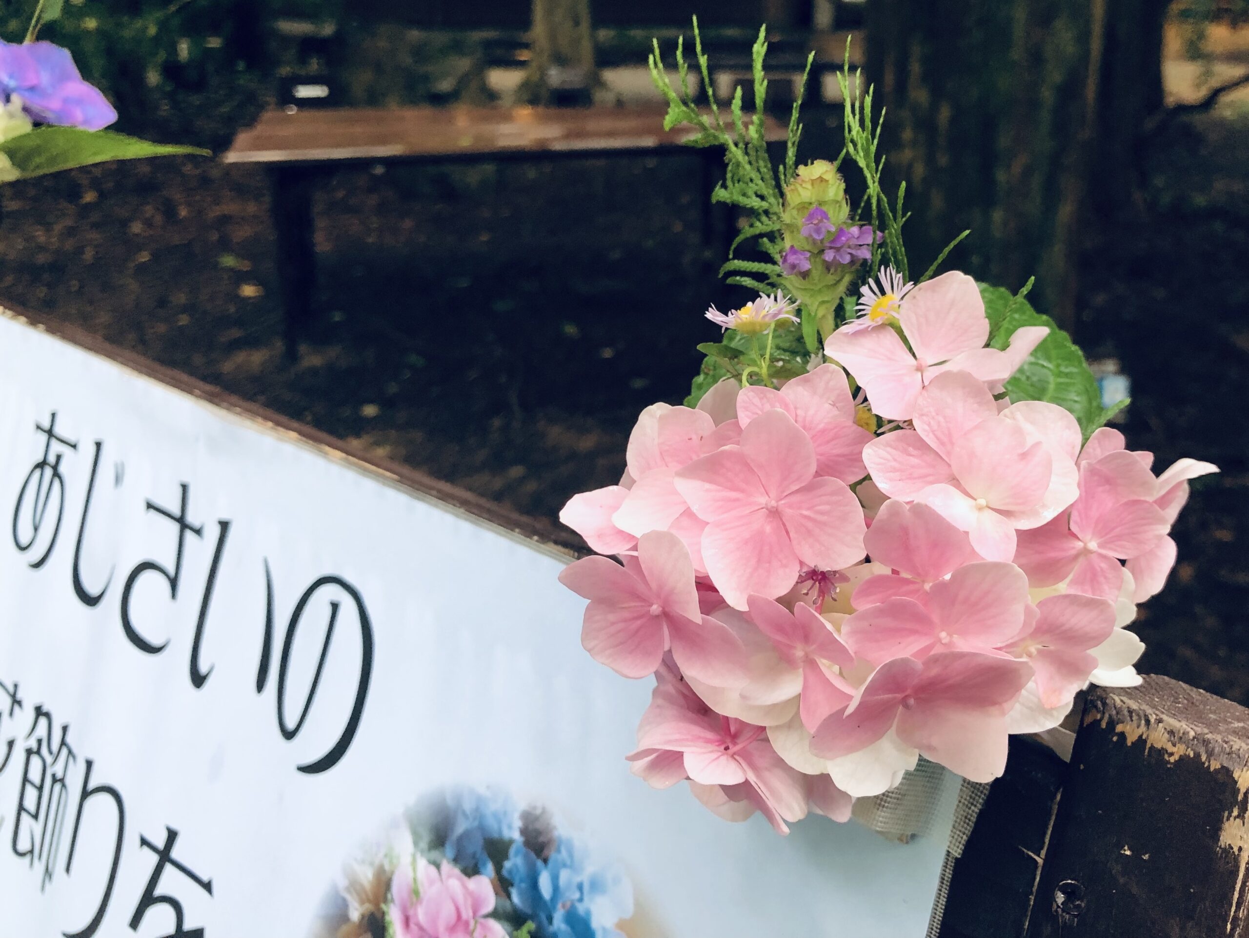 あじさいの花飾りをつくろう
