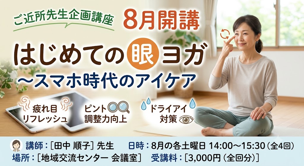ご近所先生企画講座「はじめての眼ヨガ」