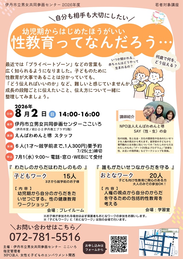 幼児期からはじめたほうがいい「性教育ってなんだろう…」