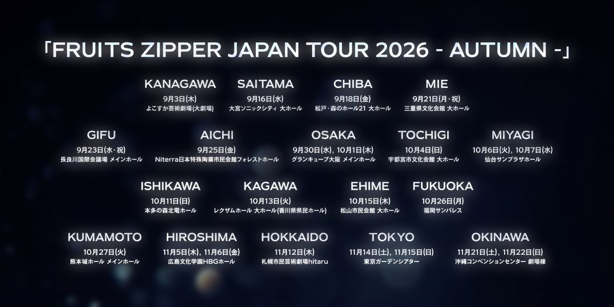 FRUITS ZIPPER JAPAN TOUR