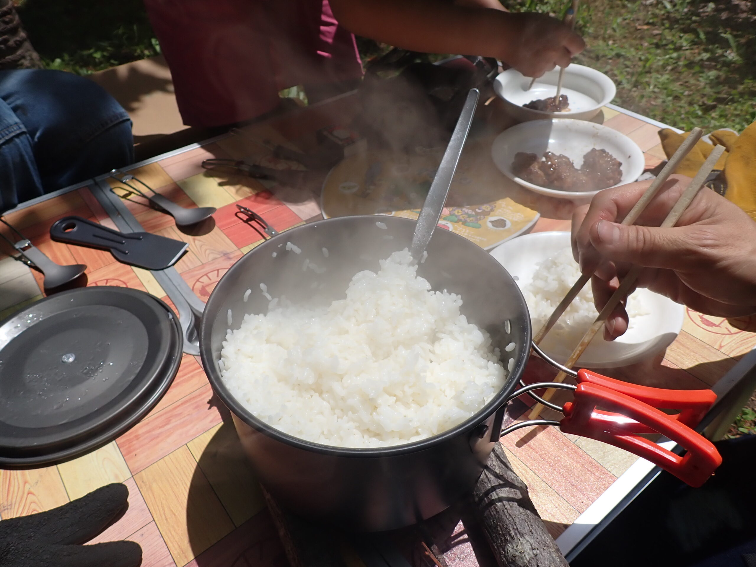 たき火を起こして滝野米を炊いて食べよう！