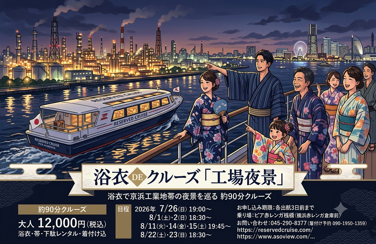 浴衣deクルーズ「工場夜景」