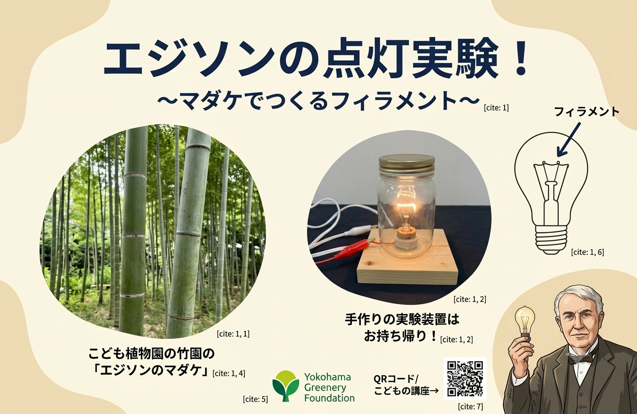 エジソンの点灯実験！マダケでつくるフィラメント