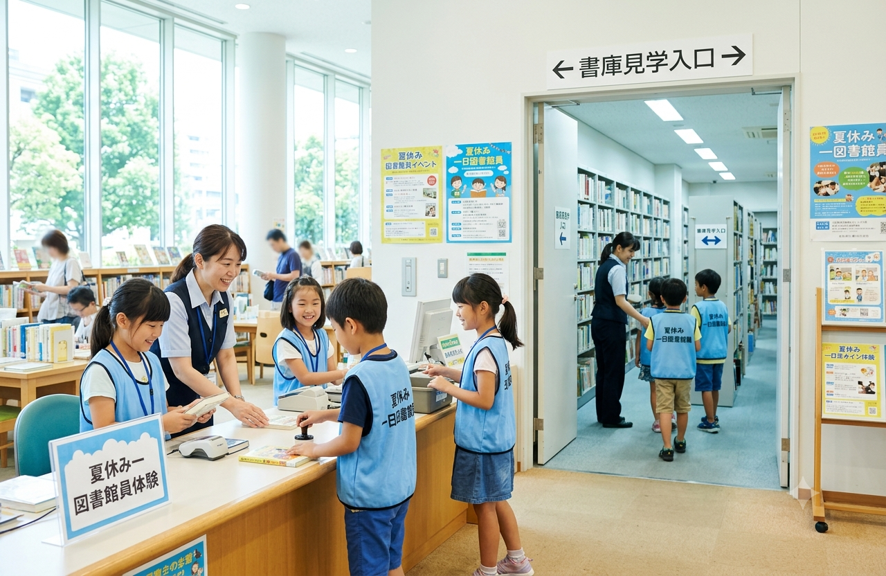 夏休み一日図書館員