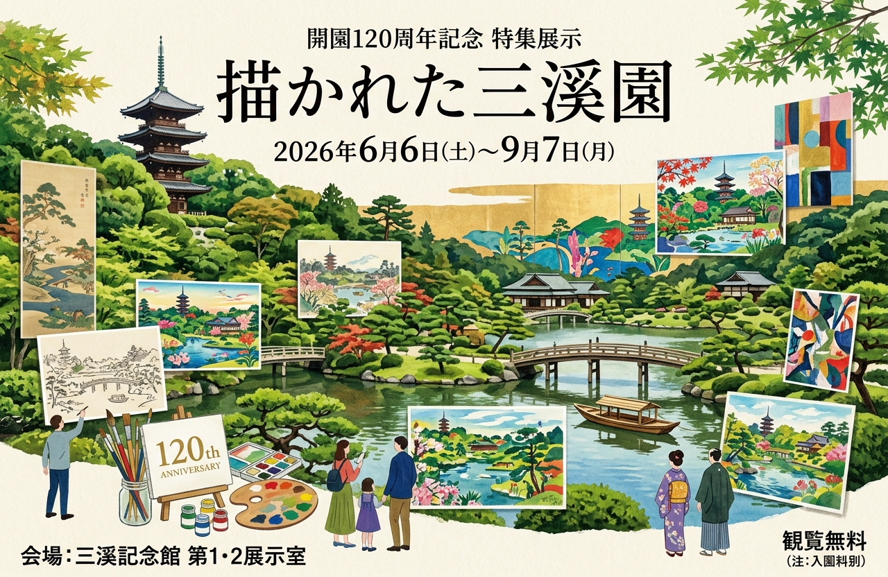 描かれた三溪園