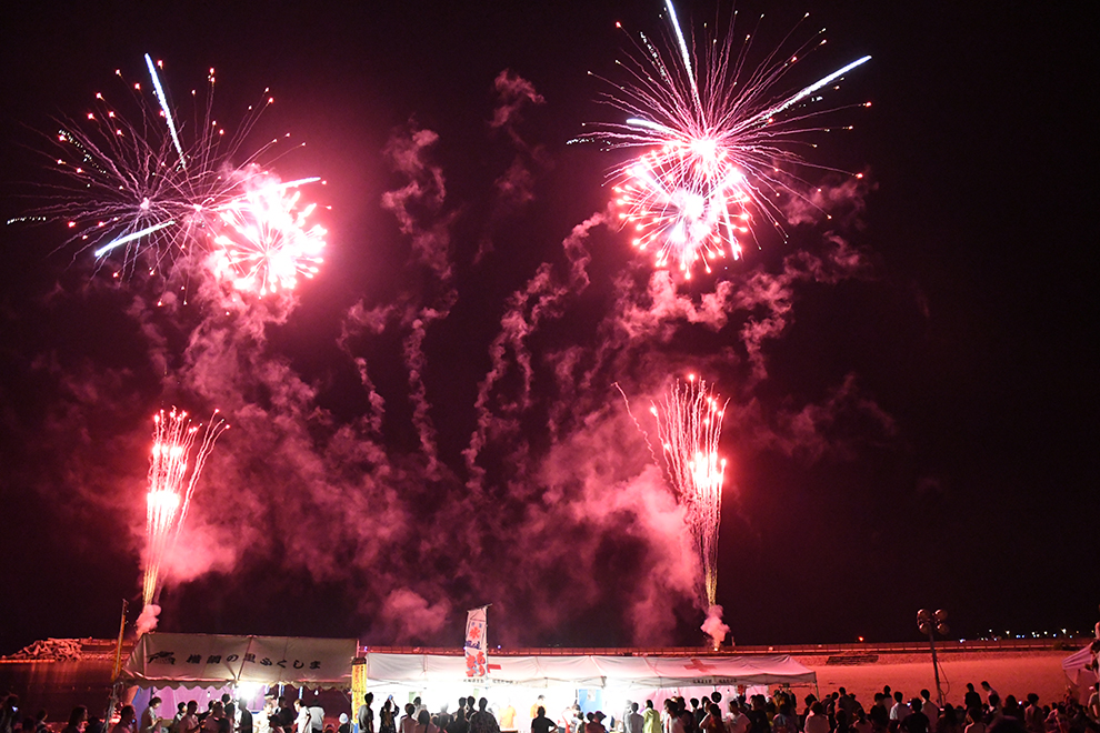 やるべ福島イカまつり　海峡花火大会
