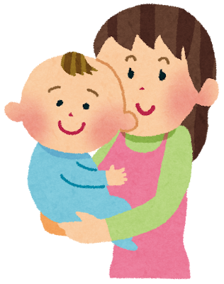赤ちゃんとお母さんのイラスト