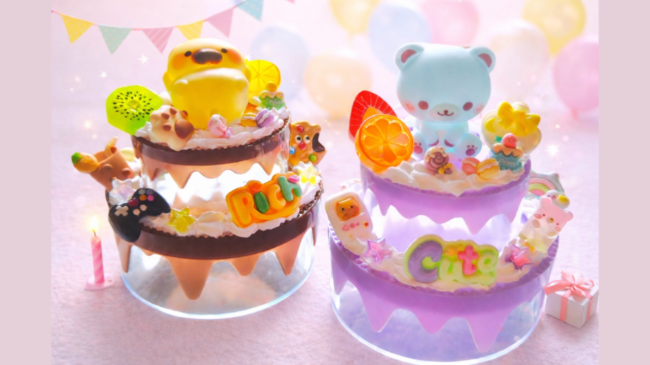 ぷにぷにマスコットのアニバーサリーケーキデコ