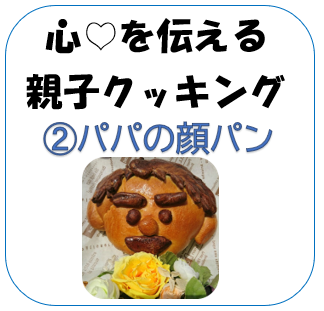 親子クッキング(2)パパの顔パン