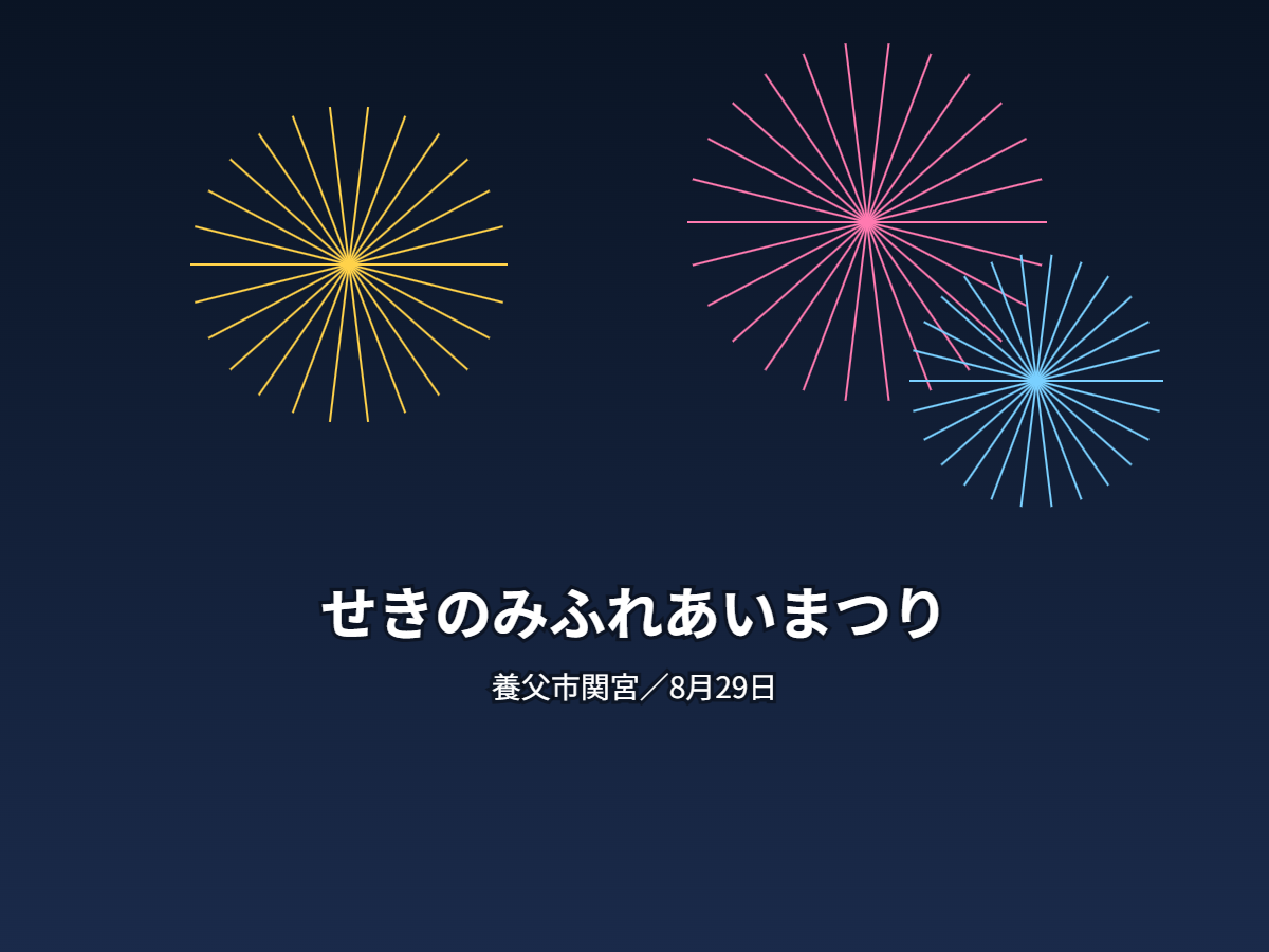 せきのみふれあいまつり