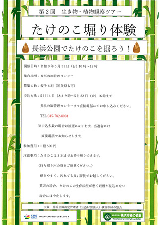 第2回 生き物・植物観察ツアー たけのこ掘り体験