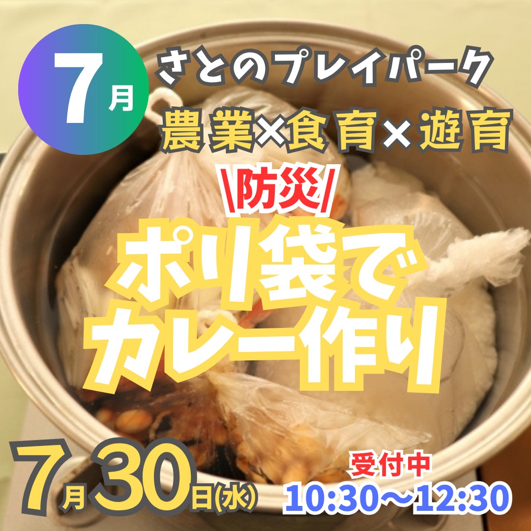 ポリ袋でカレー作り