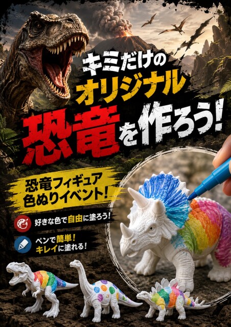 恐竜ぬりえイベント