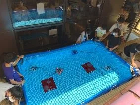 青少年科学館で水中ロボット体験