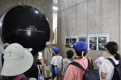水道局総合庁舎で送水管見学ツアー