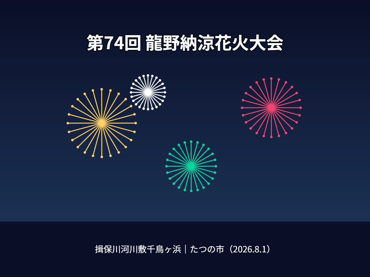 龍野納涼花火大会（イメージ）