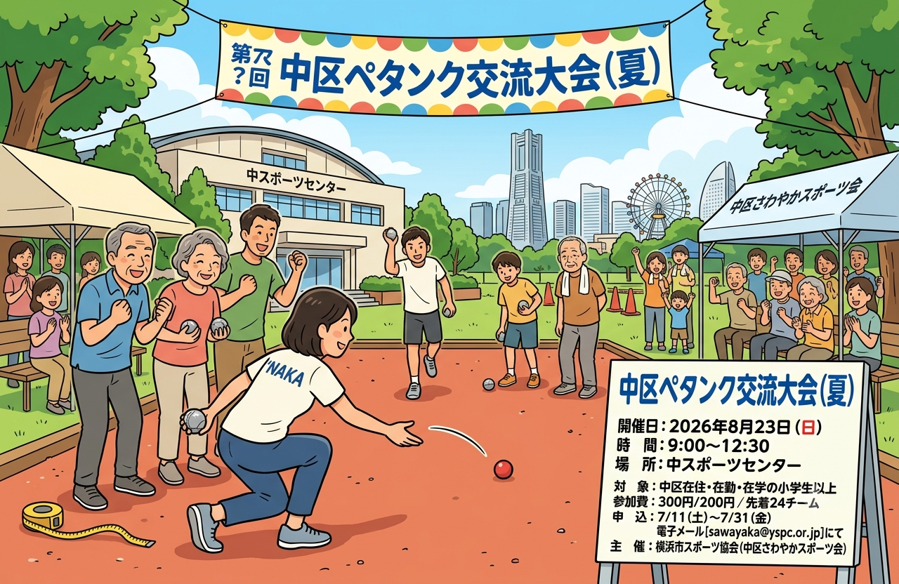 中区ペタンク交流大会（夏）（先着24チーム）