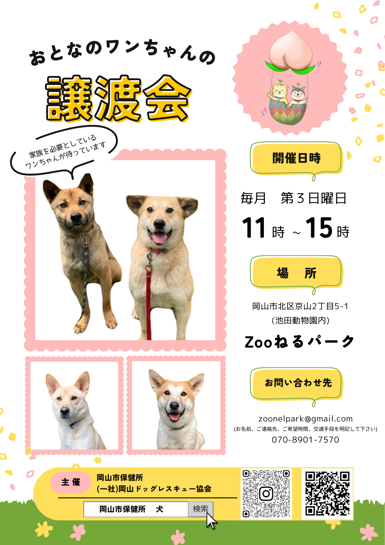ZOOねるパーク 犬の譲渡会