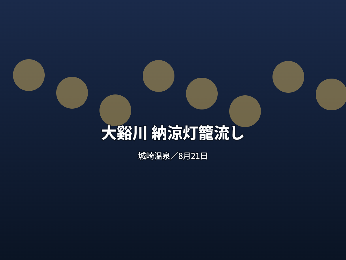 大谿川 納涼灯籠流し